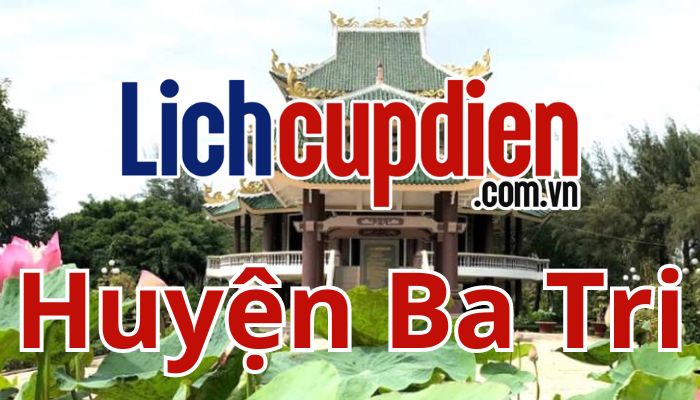 lịch cúp điện huyện ba tri