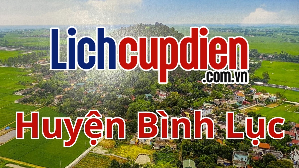 lịch cúp điện huyện bình lục