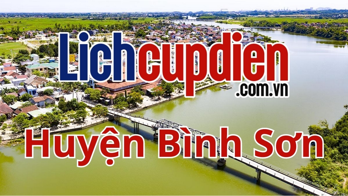 Lịch cúp điện huyện Bình Sơn