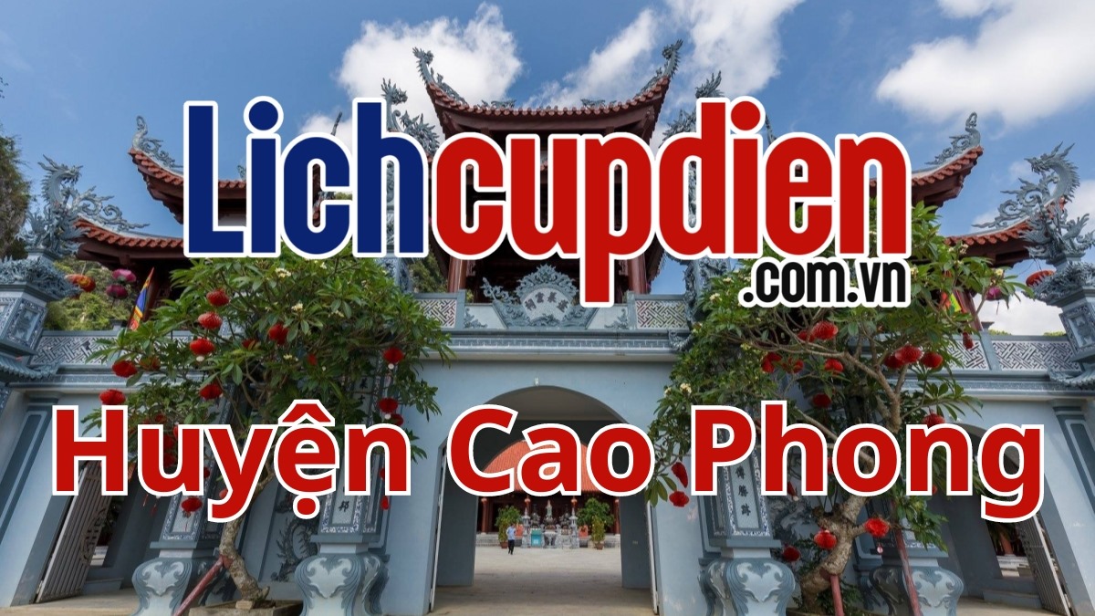 Lịch cúp điện huyện Cao Phong