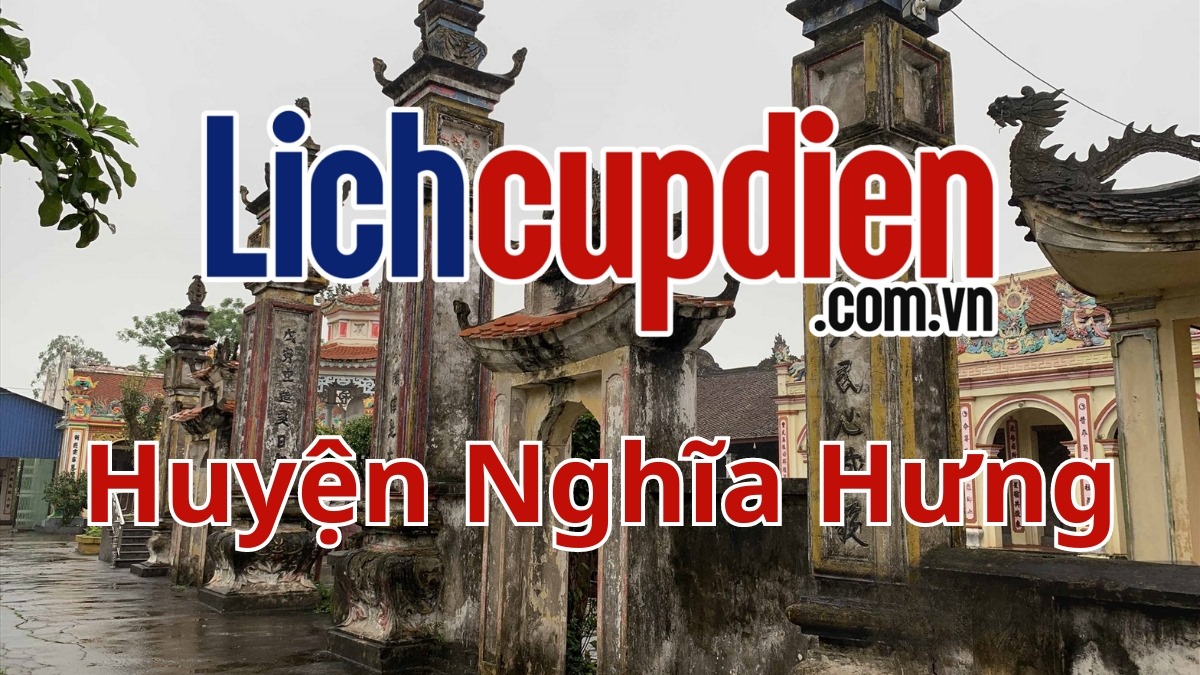 Lịch cúp điện huyện Nghĩa Hưng