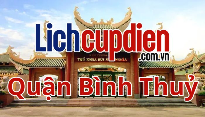 lịch cúp điện quận bình thủy